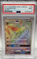 2017 Pokémon Sun & Moon FA/Espeon GX Secret PSA 9