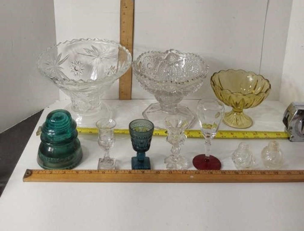 10 Vintage Glass Pieces S15B