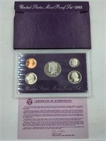 1992 US Mint proof set coins