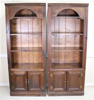 (2) Vintage Pine Bookshelves