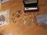 costume jewelry lot some sterling earrings