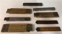 Lot w/ Vintage Folding Rulers. Includes Stanley,