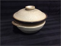 Hand Turned Pottery Bowl with Lid