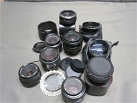 Huge Lot of Various Camera Lenses Various Makes