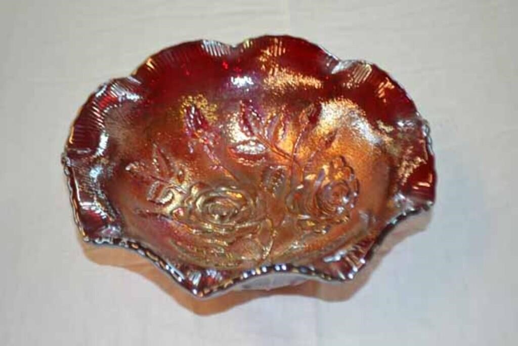 Imperial Glass Open Rose Dish