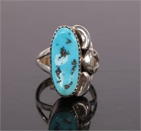 C. NATIVE AMERICAN TURQUOISE & STERLING RING