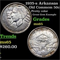 1935-s Arkansas Old Commem 50c Grades GEM Unc