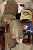 LARGE GROUP OF ASSORTED HONEY PAILS / TINS