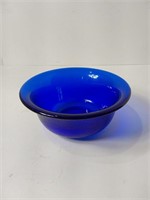 Vintage Heavy Cobalt Blue Glass Bowl U16A