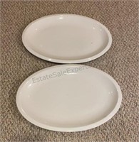 Pottery Barn Large Serving Plates (2)
