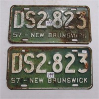 PR OF 1957 NB LICENCE PLATES