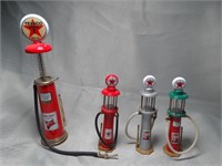 Lot of 4 Gearbox Toy Antique Fuel Pumps