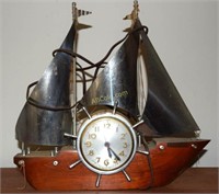 Vintage Model Ship Electric Clock (Flying Cloud)
