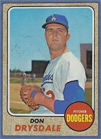 1968 Topps #145 Don Drysdale Los Angeles Dodgers