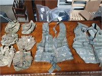 Camouflage lot - 2 clip release Vests and 6