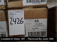 CASE OF (5,000) ROUNDS OF CCI .22 LR SV PAPER