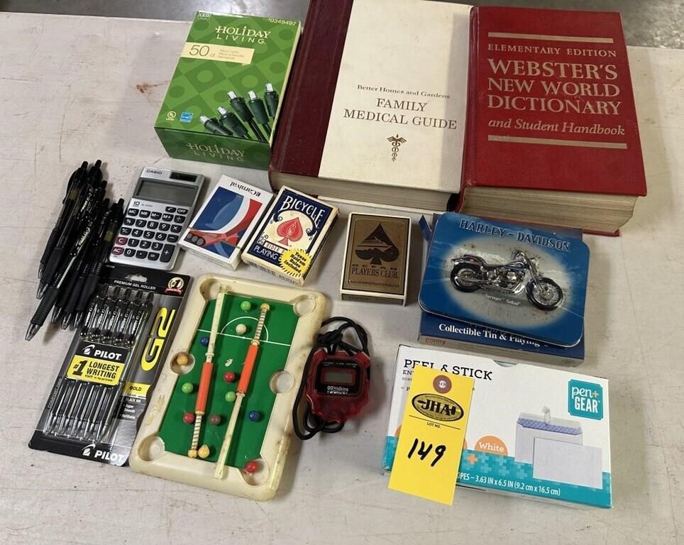 H D Palying Cards, Pens & Misc
