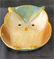 Owl Bowl  (green & brown)