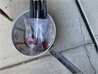 Cooking basket with utensils