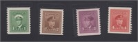 Canada Stamps #278-281 Mint NH Perf 9.5 Coil