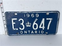 License plate- Ontario 1969