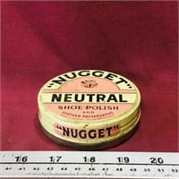 "Nugget" Neutral Shoe Polish Tin (Vintage)