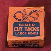 Anchor Brand Blued Cut Tacks Box (Vintage)