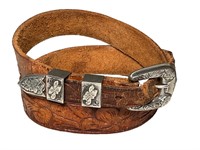 Sterling Silver Western Belt