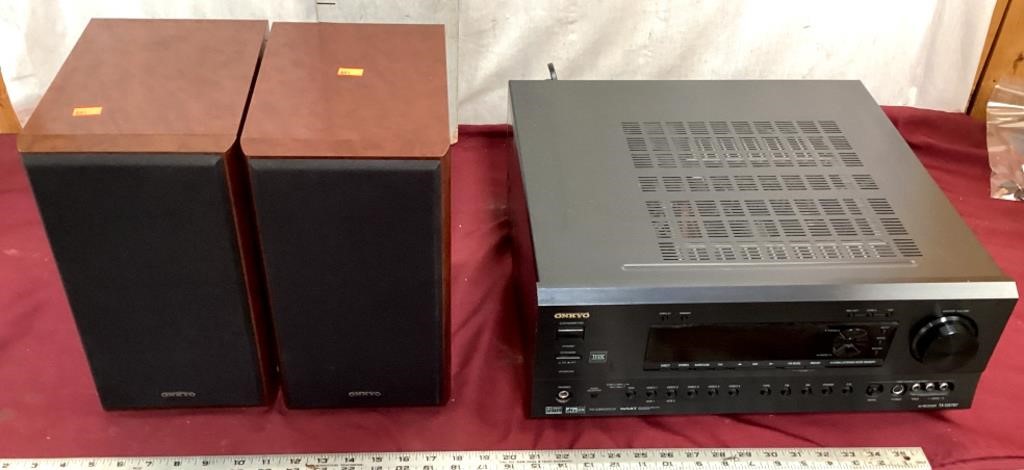 Onkyo AV Receiver TX-DS797 And Two Speakers