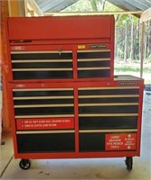 CRAFTSMAN STACK ON TOOL BOX DOUBLE CABINET CART