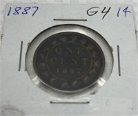 1887 Canadian one cent