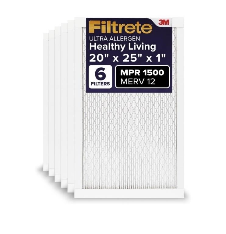 Filtrete 20x25x1 AC Furnace Air Filter, MERV 12,