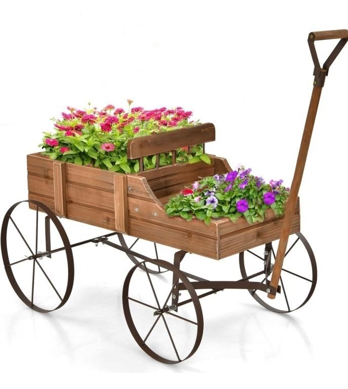 Giantex Decorative Garden Planter, Small Wagon