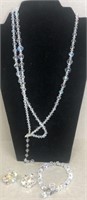 Crystal necklace and earring set really sparkle