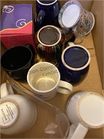 Box of coffee mugs