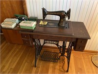 C. 1910 Singer Sewing Machine w/ Trendle Cabinet
