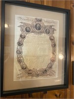 Vintage Print of Declaration of Independence