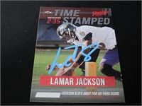 Lamar Jackson signed Sports Card w/Coa