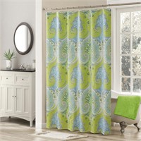 Printed Green Waterproof Shower curtain