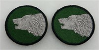 104th Infantry Div. Timberwolf Cut-Edge Patches