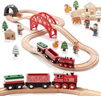 Giant bean Wooden train set with wild forest and