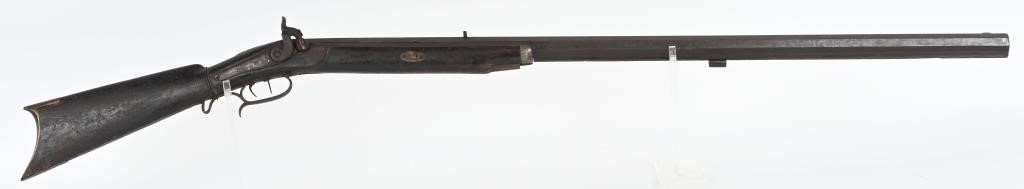 ANCIENT VERY HEAVY BARREL HAWKEN STYLE RIFLE