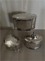 Antique Silver Plate Biscuit Box and more