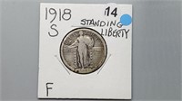 1918s Standing Liberty Quarter be2114