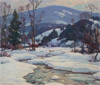 Aldro Thompson Hibbard Oil on Canvas VT Landscape