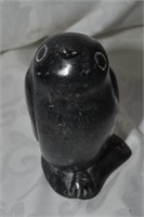 Inuit Soapstone Owlet Carving - Numbered