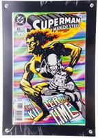 Vintage - MAN OF STEEL Superman Comic - Acrylic Ar