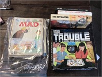 Lot of vintage magazines, books, Trouble game