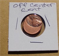 Off Center 1 Cent Penny