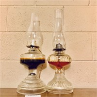 Set of Glass Oil Lamps